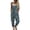 AH08-Cyan, variant on Overalls For Women Boho Casual Floral Bib Jumpsuit Summer Baggy Adjustable Strap Romper With Pockets Light Blue L