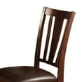 thumbnail image 5 of Set of 2 Transitional Espresso Solid Wood Side Chairs with Padded Leatherette Seat for Dining Room, 19"W x 20"D x 39"H, 5 of 8