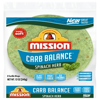 Mission Spinach  Tortilla Wraps, 8 Count