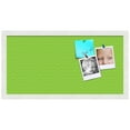 thumbnail image 2 of PinPix ArtToFrames 22x10 Custom Cork Bulletin Board Green Chevron   Poster Board Has a Fabric Style Canvas Finish, Framed in Satin White Frame (PinPix-518), 2 of 5