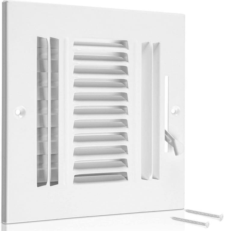 FA-STAR Clean Modern AC Vent Cover 12 X 6 (Duct Opening Cutout) - Decorative White Air Vent - Standard Linear Slot Diffuser - Register Grille For Ceiling, Walls & Floors - All Aluminium