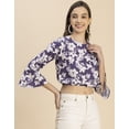 thumbnail image 3 of Moomaya Long Sleeves Round Neck Printed Top - Women's Casual Printed Top, 3 of 9