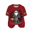 thumbnail image 5 of Leey-World Women Halloween Shirt Halloween T-Shirt Women Vintage Halloween Graphic Tee Short Sleeve Fall Tops, 5 of 5