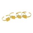 thumbnail image 4 of Milaget 4 Pieces Bezel Tray Blank Bangles Fit Square Round Cabochon, Brass Cuff Bracelet, 4 of 9