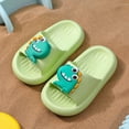 thumbnail image 2 of TOWED22 Kids slides, Girls Slides Non-slip Summer Beach Pool Shoes Toddler Cartoon Slide Sandals Indoor& Outdoor Garden Slippers Shower Shoes(Mint Green,13), 2 of 7