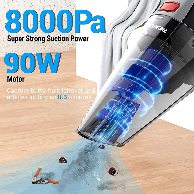 Rends Handheld Vacuum Cordless, 8000PA Powerful Hand Vacuum