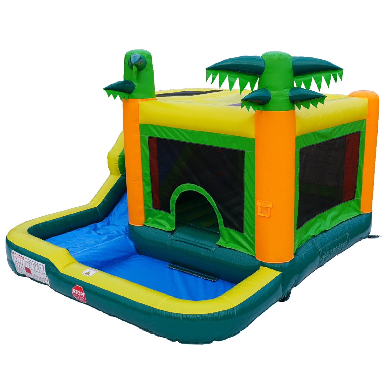 Hapcap PVC Inflatable Water slide Bounce House w/Pool, 15' x 13' x 9.4',Semi Commercial,Includes Blower