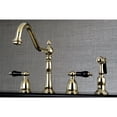 thumbnail image 2 of Kingston Brass KB1795PKLBS 8 x 16 in. Widespread Kitchen Faucet with Brass Sprayer, Oil Rubbed Bronze, 2 of 7