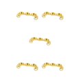 thumbnail image 3 of Transemion Candle Holder Candlestick Ghee Lamp Menorah Meditation for Study Restaurant Gold 18×5×5cm 5Set, 3 of 6