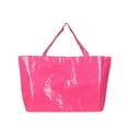 thumbnail image 2 of Bolsa de plástico tejido grande con asas reforzadas, impermeable, reutilizable, extragrande para compras de supermercado, viajes, lavandería y almacenamiento, 45 x 30 x 15 cm, 2 of 6