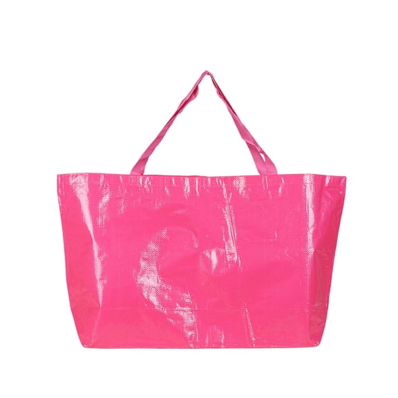 Kraoden Large Heavy Duty Reusable Tote Bag, Waterproof Washable Grocery Shopping Storage Bag for Beach Travel Laundry, Extra Large Durable Plastic Woven Tote