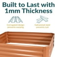 thumbnail image 3 of Sunnydaze 47.25" x 35.5" x 11.75" Rectangular Brown Galvanized Steel Raised Garden Bed, 3 of 10