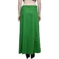 thumbnail image 2 of Stylesindia Women's Cotton Readymade Indian Inskirt Saree Petticoats Underskirt - Green, 2 of 2