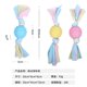 thumbnail image 1 of Hot-selling puppy toys, durable and bite-resistant, made of cotton rope, pet balls, pet supplies, yellow polka dotted balls, cloth strips., 1 of 5