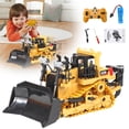 thumbnail image 3 of XIANXIAN RC Bulldozer Toy for Boys, Remote Control Play Bulldozer Construction Vehicles, 2.4Ghz Track Type Tractor Dozer with Blade & Light, Truck Toys for Kids 3-12 Year Old Christmas Birthday Gifts, 3 of 6