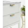 thumbnail image 2 of Amerock Streamline Tab 3 inch (76mm) Length Champagne Bronze Cabinet Finger Edge Pull, 25 Pack, 2 of 4