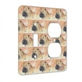 thumbnail image 1 of KuzmarK™ 2 Gang Single Toggle / Single Duplex Wall Plate - Cream Chinese Shar Pei on Pink Dog Modern Art by Denise Every, 1 of 1