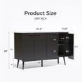 thumbnail image 3 of Syemin Buffet Cabinet with Storage, Multifunctional Storage Cabinet with 4 Doors, Modern Sideboard Buffet Credenzas for Living Room, Entryway, Hallway, Black, 3 of 5