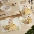 thumbnail image 6 of Shower Curtain Sets with Rugs 4 Piece Shower Curtain And Rugs Shower Curtain Set Vintage Watercolor Easter Bunny Flowers Waterproof Fabric Bath Curtains Rabbit Decorative for Bathtub Decor, 6 of 8