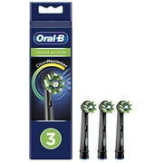 Oral-B CrossAction Replacement Heads for Electric Toothbrush Black Edition with CleanMaximiser Technology, Pack of 3