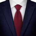 thumbnail image 3 of Jacob Alexander Men's Solid Color Regular Length Neck Tie - Burgundy, 3 of 8