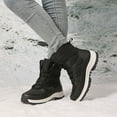 thumbnail image 7 of Gyexs Snow Boots for Women Lightweight Winter Warm Furry Lined Mid-Calf Booties Comfortable Outdoor Ankle Shoes, Black, Size 7, 7 of 7