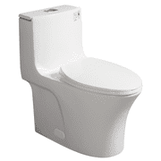 Keazile 16.3'' Seat Height 1.1/1.6 GPF Dual Flush One Piece Elongated Toilet with Soft-Close Seat