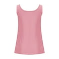 thumbnail image 6 of Htigea Women Spaghetti Strap Scoop Neck Ribbed Tank Tops Slim Fitted Cotton Camisole Basic Sleeveless Layering Shirts Today Deals Pink,2XL, 6 of 6