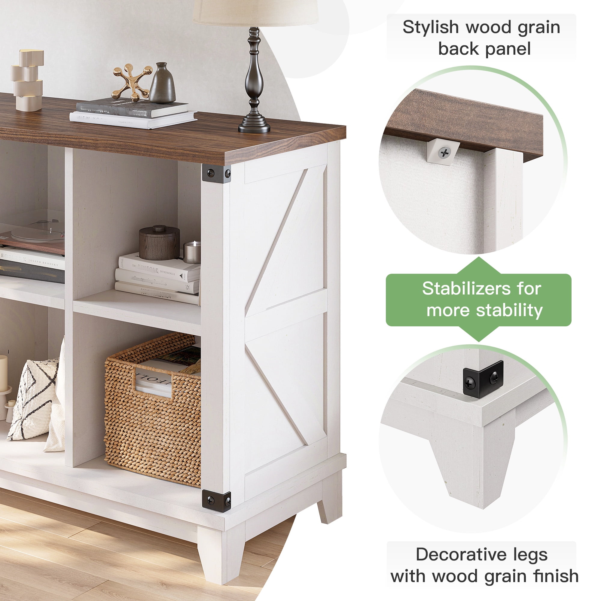 EnHomee 8 Cube Storage Organizer for Bedroom Cube Organizer White 49"W*27"H*11.8"D