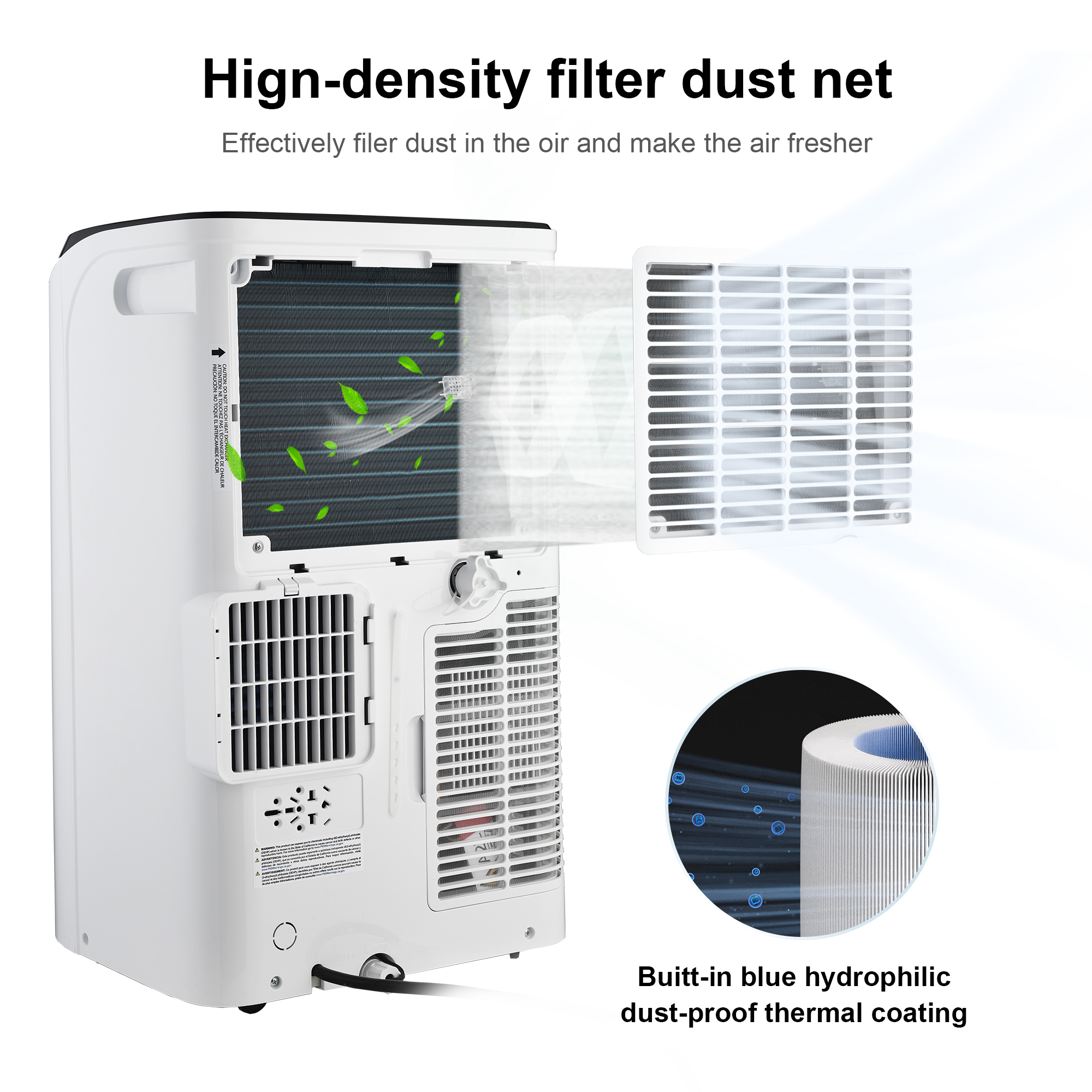 Agtana 10000 BTU (14000 BTU ASHRAE) Portable Air Conditioner Cools Room up to 700 sq.ft, 3-in-1 Portable AC Unit with Dehumidifier & Fan, Including Remote Control, DIY Window Kit