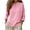 Pink, variant on FRSASU Shirts for Women Long Sleeve Dress Shirts Women Casual Button up Crew Neck Solid Fitted Tops White