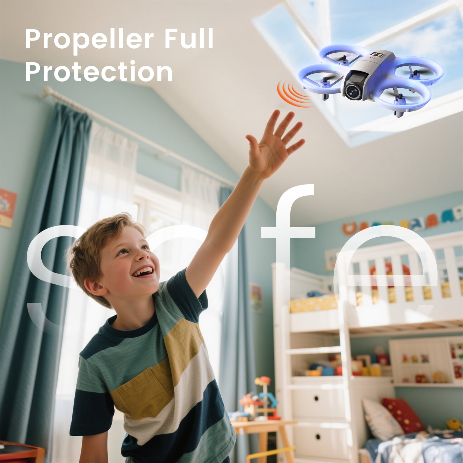 JoyStone Mini HD FPV Drone with Camera 1080P for Kids Adults, RC Quadcopter with LED Lights, One Key Take Off/Land, Optical Flow Position, Headless Mode, 360°Flip, 2 Batteries for Boy Girl