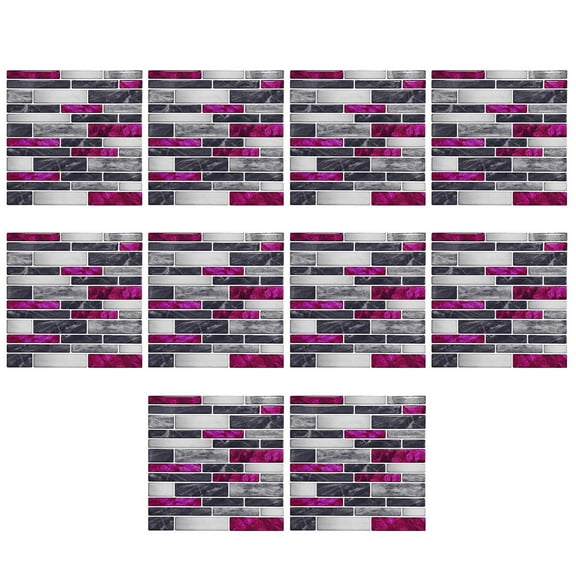 Colorful Peel And Stick Backsplash Tiles Kitchen Bathroom Square Self Adhesive Wall Tile Checkerboard Checkered Stickers,Multicolor (10-Sheet, 10X10Cm)Harlik