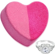 Jackpot Candles Size 8 Ring Half of My Heart Bath Bomb with Jewelry Inside USA Made Romantic Heart