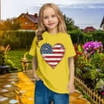 thumbnail image 5 of HAOTAGS 4th of July T-Shirts for Kids Graphic Print Boys and Girls Short Sleeve Tops Yellow Size 9 Years, 5 of 9