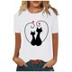 thumbnail image 2 of Blusas y camisas con estampado floral de cuello redondo y manga corta informales con estilo para primavera y verano para mujer OAVQHLG3B Store  lin121212, 2 of 4