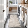 thumbnail image 4 of Washable 2x5 Kitchen Runner Rug: Easy-Clean Entryway Hallway Carpets Non Slip Non-Curl Edge Rugs for Laundry Bathroom Indoor Modern Abstract Home Decor Floor Mat for High Traffic Area 2x5 Beige, 4 of 8