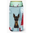 thumbnail image 1 of Caroline's Treasures Winter Holiday Min Pin Tall Boy Koozie Hugger, multicolor Caroline's Treasures BB1736TBC, 1 of 1
