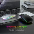 thumbnail image 6 of Wireless Mouse RGB Rechargeable Bluetooth Mice Wireless Computer Mause LED Backlit Ergonomic Gaming Mouse for Laptop PC 3600DPI, 6 of 10