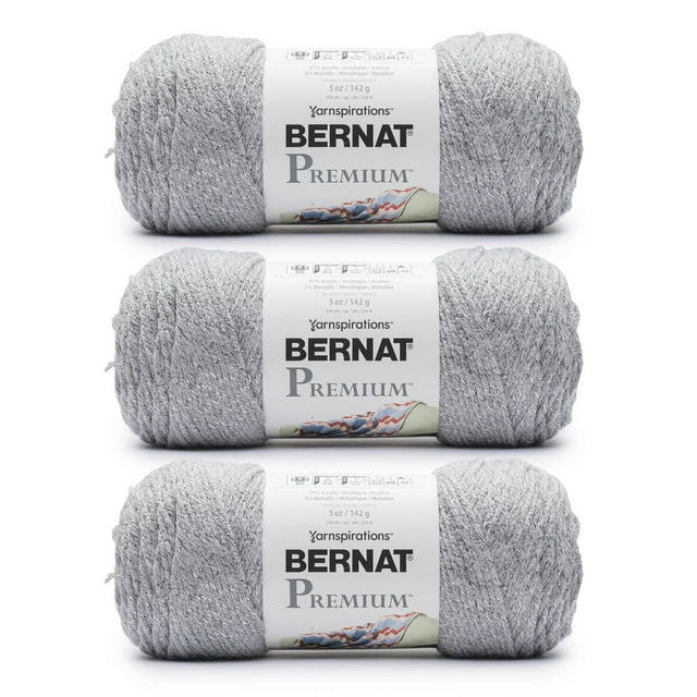 Bernat® Premium™ Sparkle Yarn (3 Pack), Acrylic #4 Medium, 5oz/142g, 258 Yards