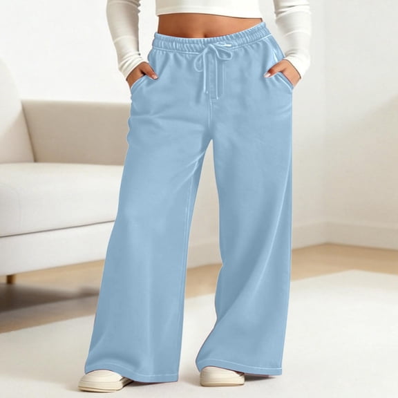 HAYIMI Kids Pants High Waist Wide Leg Jeans Girls Stretchy Drawstring Waistband Loose Straight Denim Pants With Pockets Comfortable Casual Trousers Boho Solid Color Daily Slacks