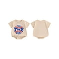thumbnail image 2 of Suealasg Baby Boys Romper Round Neck Short Sleeve Letter Baseball Embroidery Bodysuit Jumpsuit Newborn Boys Summer Casual Clothes, 2 of 9