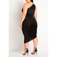 thumbnail image 2 of ELOQUII Women's Plus Size Ruched One Shoulder Dress, 2 of 3