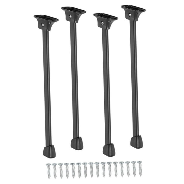 DOLITY 4Pcs Folding Table Legs Black Carbon Steel Multipurpose Bed Laptop Desk Feet 45cm