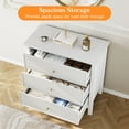 thumbnail image 4 of VENTOPYR 3 Drawer Dresser,Morden White Chest of Drawer for Bedroom,Wood Storage Dresser for Living Room, Study Room, 4 of 7