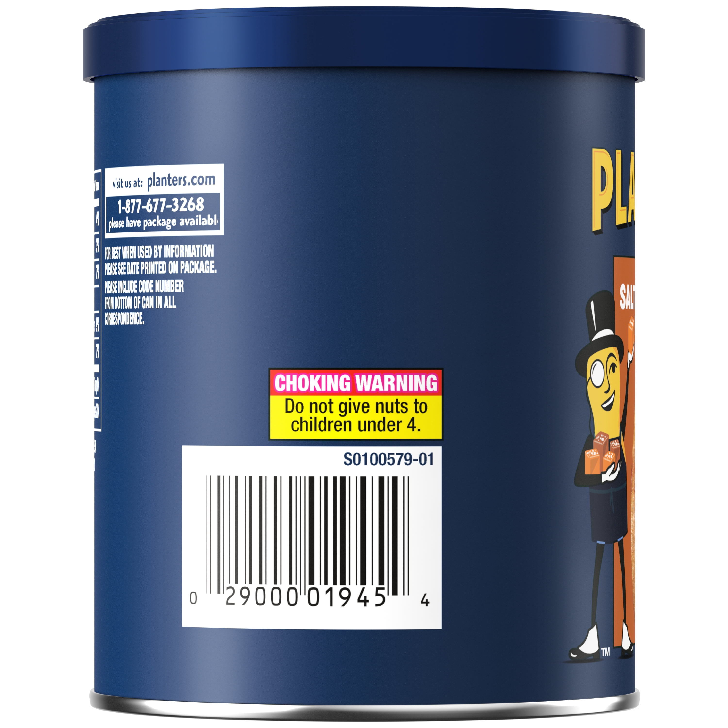PLANTERS Salted Caramel Peanuts, Sweet and Salty Snacks, Plant Based Protein, 6 oz Canister