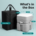 thumbnail image 2 of SereneLife 5.2 Gallon Portable Camping Toilet with Carry Bag For Adults, Leak Proof Porta Potty with Detachable Waste Tank and Level Indicator, Suitable for Camping, Hiking, and Boating, 2 of 7