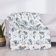 thumbnail image 3 of Yiaed Music Shark Print Blanket Throw Blanket Soft Cozy Flannel Blanket for Home Bed Sofa Couch Chair-80"x60", 3 of 6