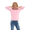 thumbnail image 4 of Cudlie Toddler Girls’ 5-Pack Long Sleeve Tees, Cotton Blend Crewnecks in Stylish Modern Colors, Sizes 12M–4T, 4 of 13