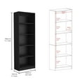 thumbnail image 2 of FM FURNITURE Pinedale 3 Piece Living Room Set Black Engineered Wood, 2 of 6